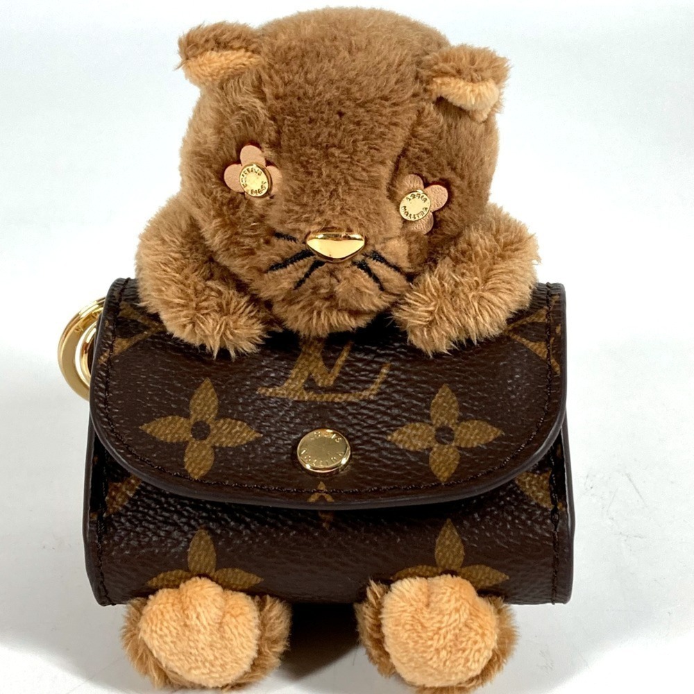 LOUIS VUITTON M01561 Monogram Cat Accessory Bag Charm - LV Cute Keychain Canv... - Picture 7 of 12